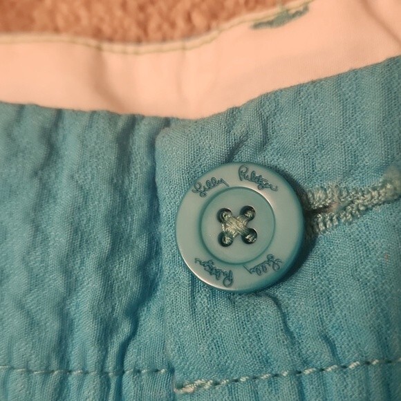 Lilly Pulitzer Callahan 5" Jacquard Textured Shorts "Seaside Aqua" Size 8 - Picture 5 of 7